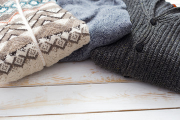 Fototapeta na wymiar cozy knitted sweater