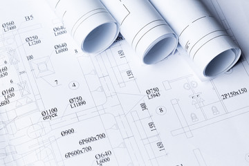 Architectural blueprints