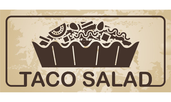 Taco salad vector