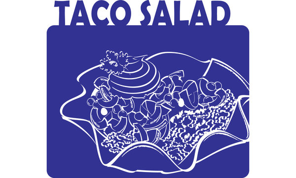 Taco salad vector