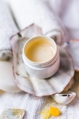 Spa cosmetic bottles