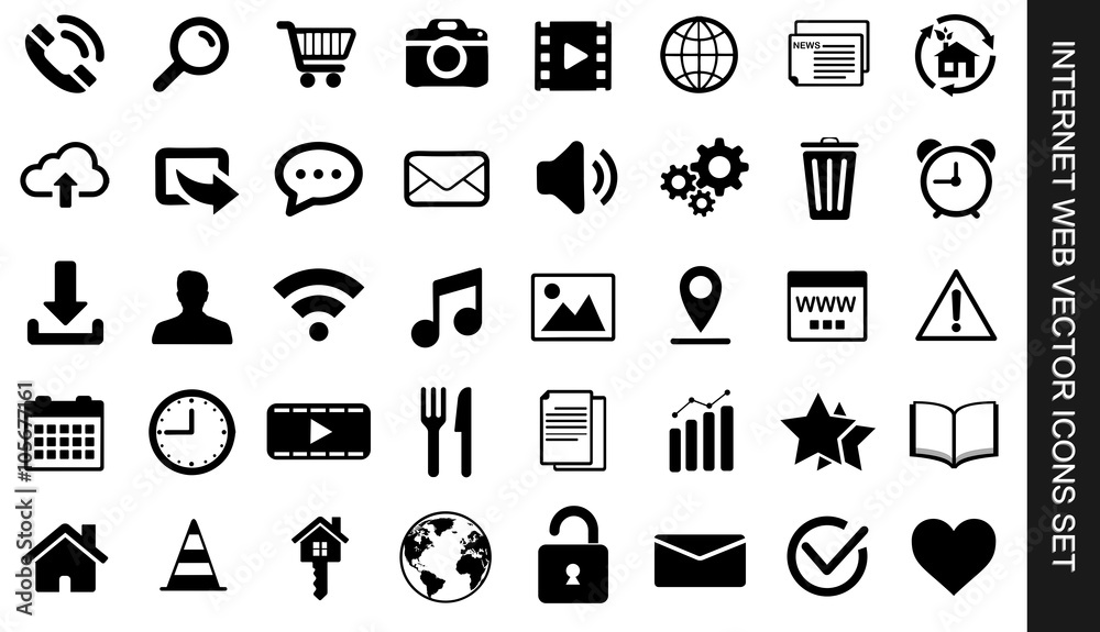 Sticker web icons set