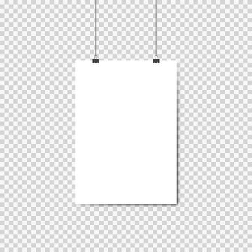 sheet hanging on isolated background