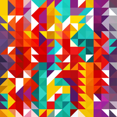 Obrazy na Szkle  Trójkąt geometryczny wzór kształtów. kolorowy