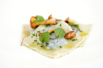 Ravioli starter with Mushrooms
