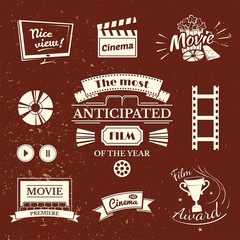 Obraz premium Movie signs set