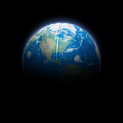 Basketball World on black background