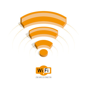 Isometric symbol Wi Fi