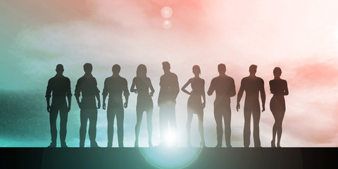 Silhouette of Business People
