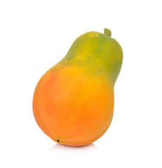 papaya fruit on white background