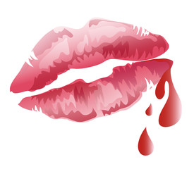 kiss with blood