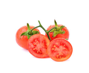  tomatoes  on white  background