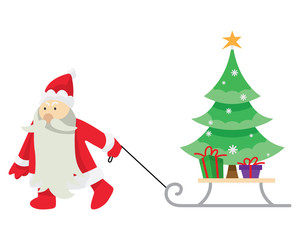 Santa Clause - Tree Sleigh