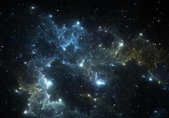 Obraz na płótnie Canvas Colorful space star nebula