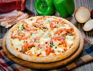 small pizza with tomatoes and cheese 3