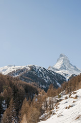 Zermatt, Bergdorf, Dorf, Alpen, Zmutt, Furi, Matterhorn, Winterwanderweg, Wintersport, Winterferien, Alpen, Walliser Berge, Wallis, Winter, Schweiz