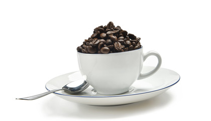 Tazzina con chicchi caffè
