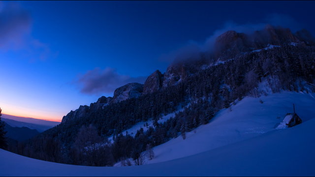 deaf twilight and floating clouds on Big Thach
Thach Mountain complex is part of the Natural Park of Big Thach, located in the Krasnodar Territory
