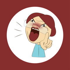 angry person yelling
