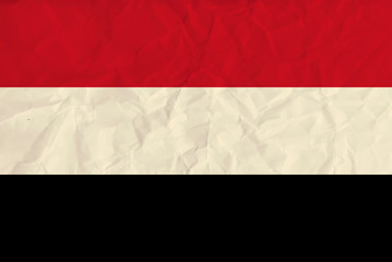 Naklejka na ściany i meble Yemen paper flag