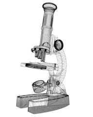 Scientific microscope. medicine