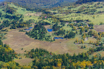 Naklejka premium Shibu pass in autumn in Gunma and Nagano, Japan