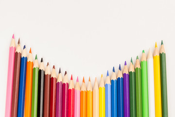 Colorful kit of wooden pencils