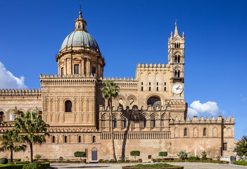 Fototapeta na wymiar Palermo Cathedral church, Sicily, Italy