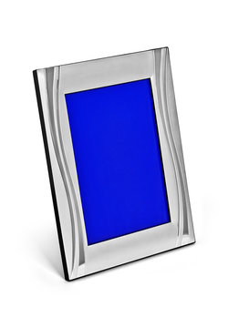 recommend clip art: Blank silver photo frame isolated on white background with clipping path.