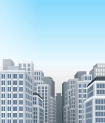 Fototapeta premium Big city landscape with buildings 