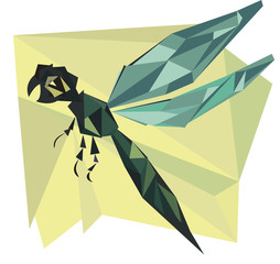 dragonfly vector low poly
