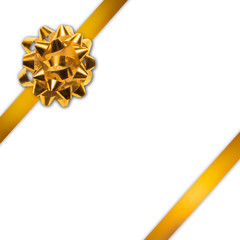 Gift ribbon and bow, isolated on White