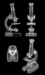 Scientific microscope. medicine
