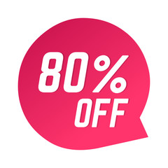 Sale banner discount label design flat vector illustration. 