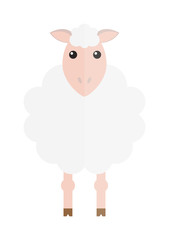 Cute cartoon sheep vector illustration