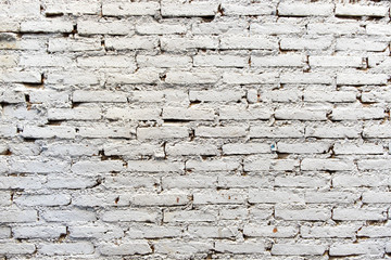 White grunge brick wall background