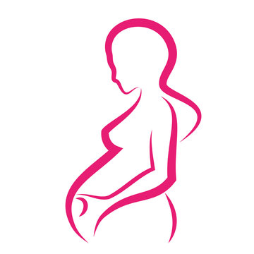ciąża logo wektor