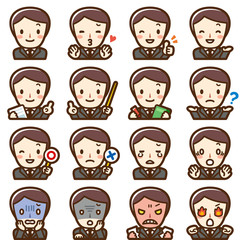 ビジネスマン　表情　セット