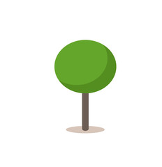 Cartoon tree vector illustration isolated on white background