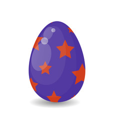 Color easter egg cartoon spring decoration and food symbol flat illustration. 