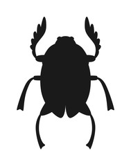 Egypt scarab beetle vector illustration