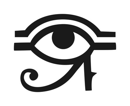 Egypt God Ra vector symbol hand drawn set.