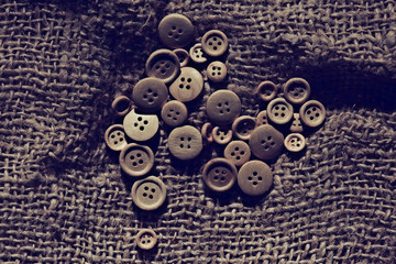 background wooden buttons Hand Made
