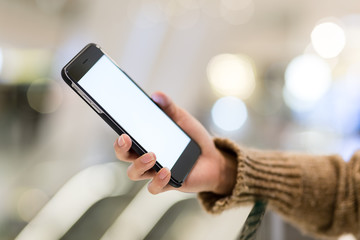 Woman use of mobile phone