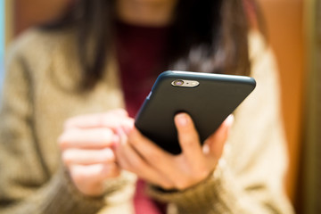 Woman use of cellphone