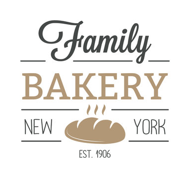 Bakery badge and bread logo icon modern style vector. 