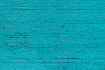 Turquoise brick wall