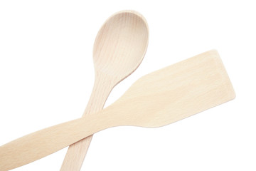 Wooden spoon and spatula