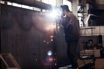 Fototapeta na wymiar welder worker profession