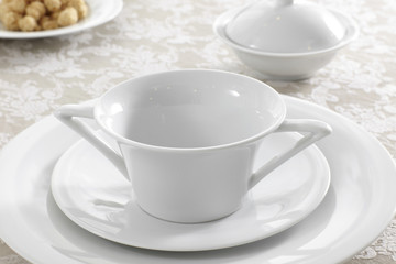 Fototapeta premium Ceramic tableware on the table